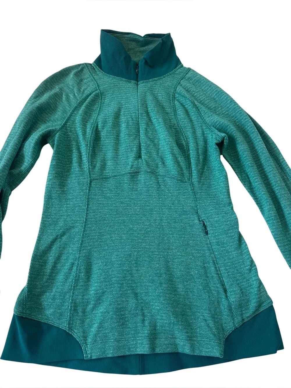 Lululemon Runderful 1/2 Zip Mini Check Pique Hunter Green Pullover